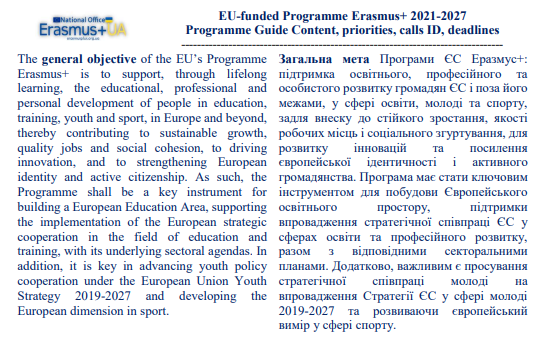 Інформаційний тиждень Програми Європейського Союзу Еразмус+